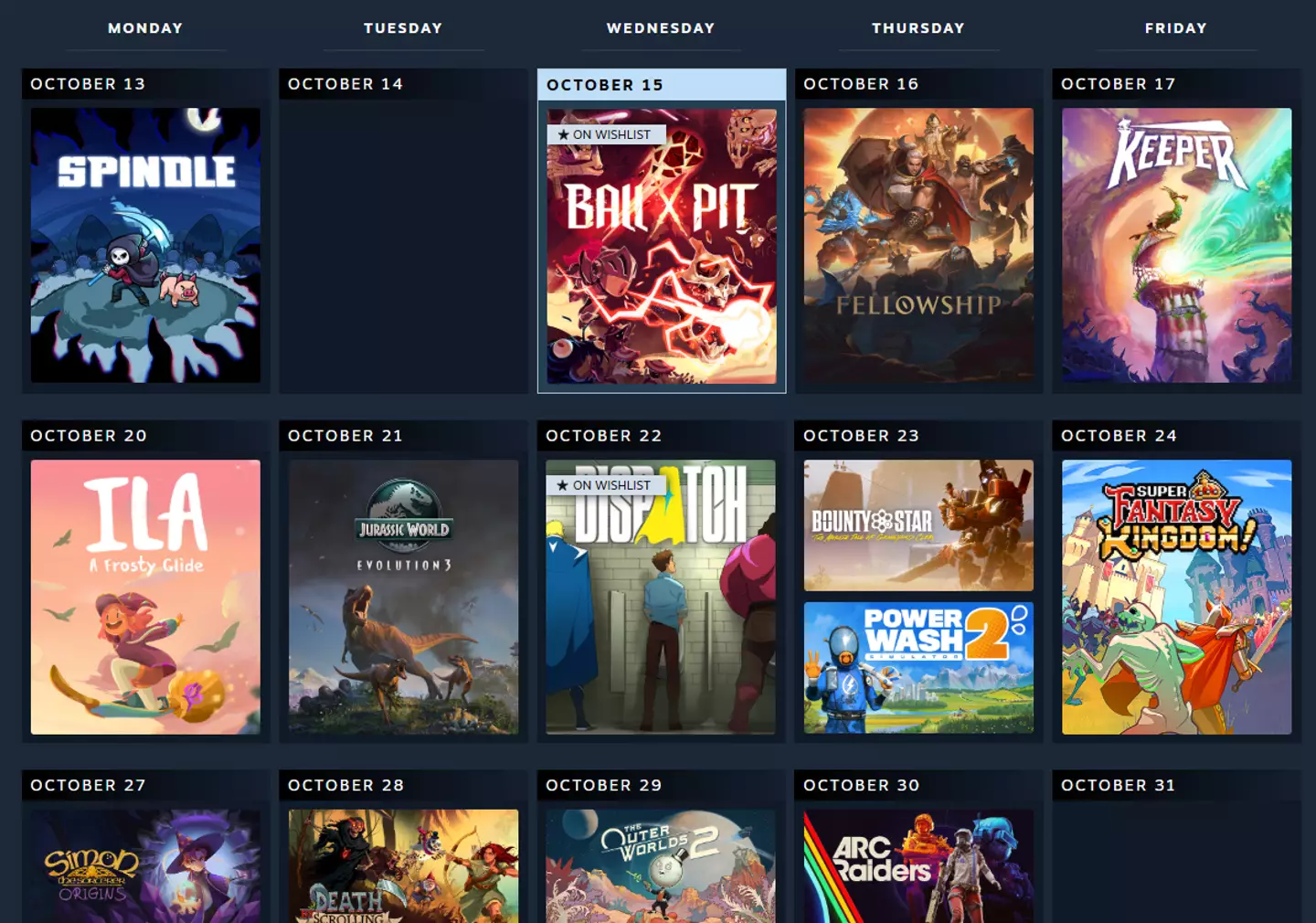 Imagem oficial da lista de desejos pessoais do Steam na loja Steam, Valve
