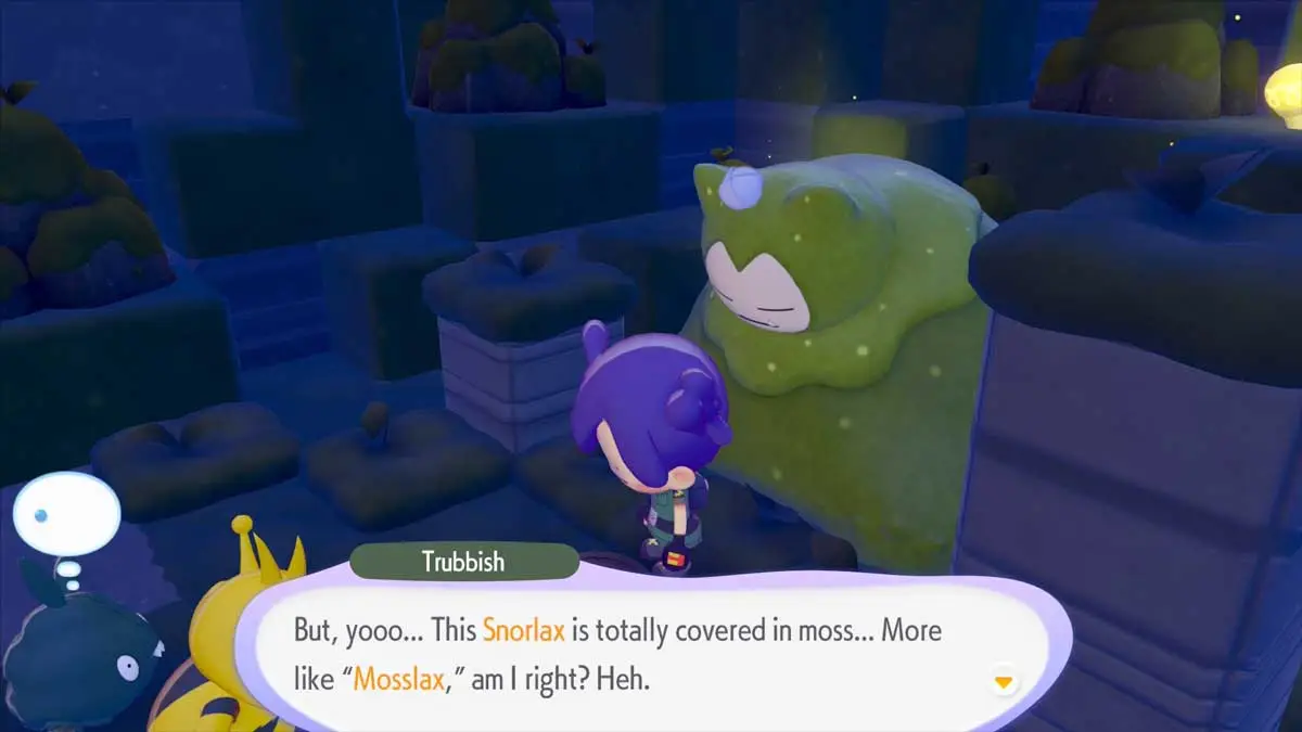 Mosslax em Pokémon Pokopia, Crédito Pokémon