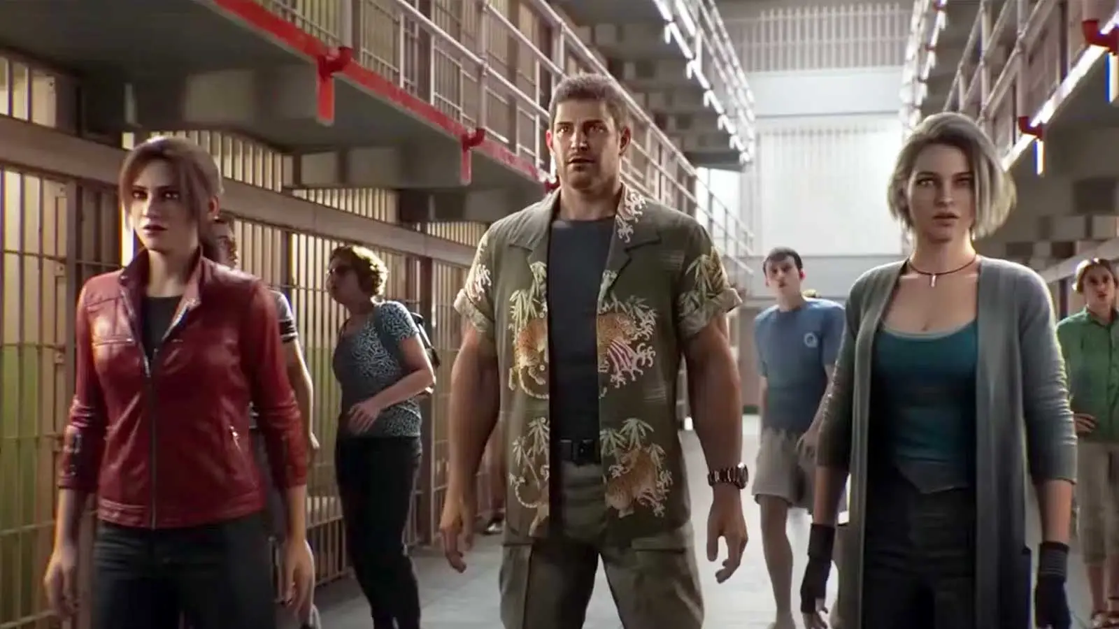 Claire Redfield, Chris Redfield e Jill Valentine em Resident Evil: Ilha da Morte