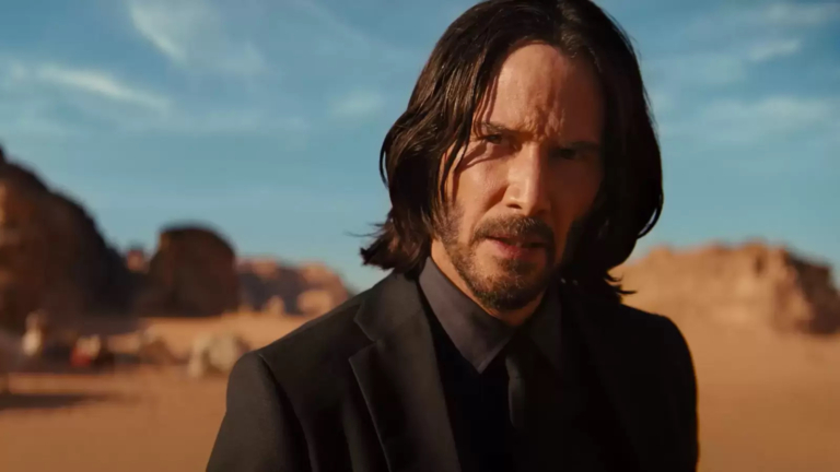 Keanu Reeves está dando voz a um samurai porque é claro que ele é
