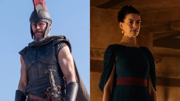 The Odyssey Matt Damon and Anne Hathaway